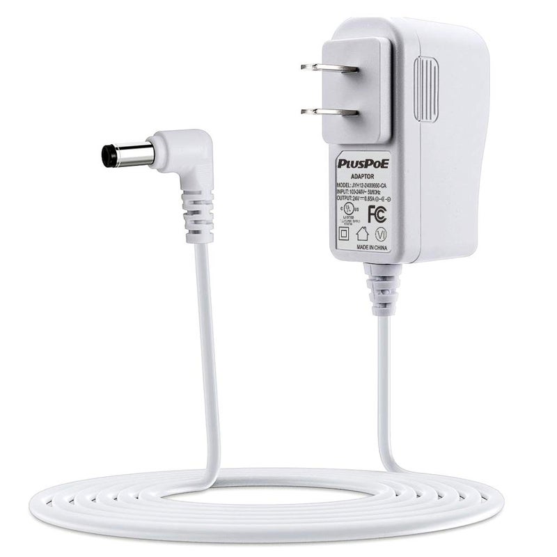 PLUSPOE 24V 0.5A 0.65A AC DC Switching Power Supply Adapter for 100ml 200ml 300ml 400ml 500mL Essential Oil Diffusers and Aroma Diffuser Humidifier EK1858, 6 Ft Long Power Cord UL Listed White - Image 1
